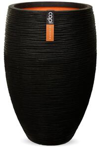 Capi Vase Nature Rib Elegant Deluxe 40x60 cm Black KBLR1131