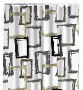 RIDDER Shower Curtain Pattern Brown 180x200 cm