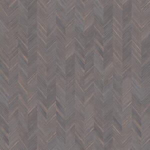 DUTCH WALLCOVERINGS Wallpaper Fishbone Brown and Gold