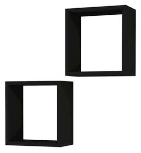 Homemania Wall Shelf Set Alfa 30x16x30 cm Black