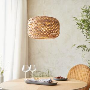 Endon 109207 Toca Easy Fit Ceiling Pendant Light In Natural Water Hyacinth