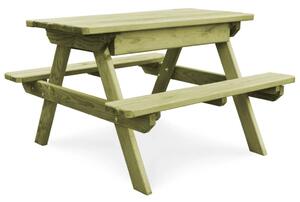 Picnic Table with Benches 90x90x58 cm Impregnated Pinewood