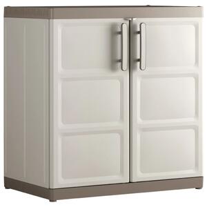 Keter Low Storage Cabinet Excellence XL Beige and Taupe 93 cm
