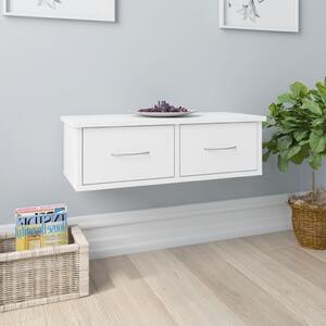 Wall-mounted Drawer Shelf White 60x26x18.5 cm Chipboard