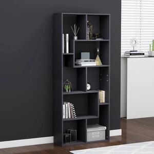 Book Cabinet Grey 67x24x161 cm Chipboard