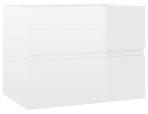 Sink Cabinet High Gloss White 60x38.5x45 cm Engineered Wood