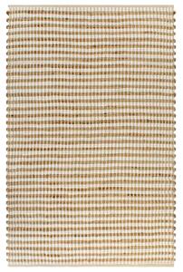 Hand-Woven Jute Area Rug Fabric 120x180 cm Natural and White
