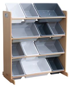 KidKraft Toy Storage Unit Sort It & Store It Gray and Natural