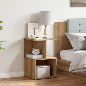 Aponka Wooden Bedside Cabinet With 1 Self - Artisan Oak