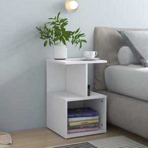Aponka Wooden Bedside Cabinet With 1 Self - White