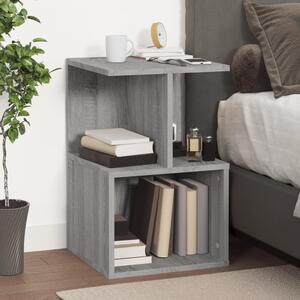 Aponka Wooden Bedside Cabinet With 1 Self - Grey Sonoma