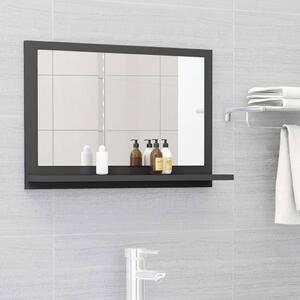 Bathroom Mirror Grey 60x10.5x37 cm Engineered Wood