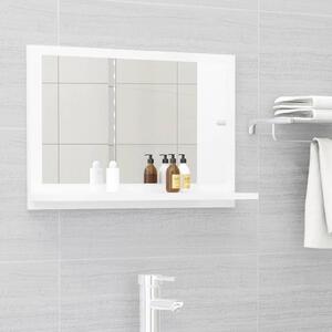Bathroom Mirror High Gloss White 60x10.5x37 cm Engineered Wood