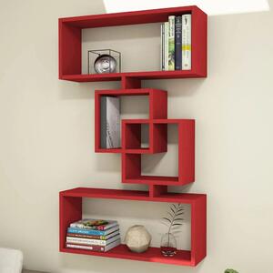 Homemania Wall Shelf Harmony 70x22x117cm Red