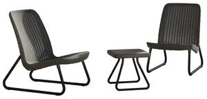 Keter Patio Furniture Set 3 Pieces Rio Graphite
