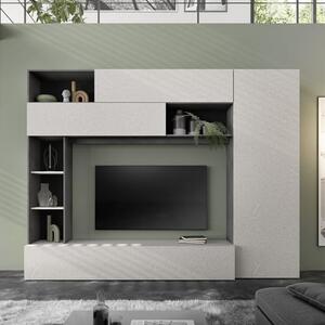 Pandora Wooden Entertainment Unit In Grey And Anthracite