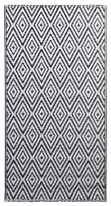 Outdoor Carpet White and Black 80x150 cm PP
