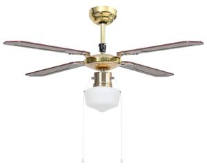 Ceiling Fan with Light 106 cm Brown