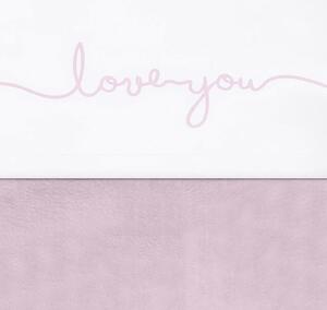Jollein Sheet Love You 120x150 cm Vintage Pink
