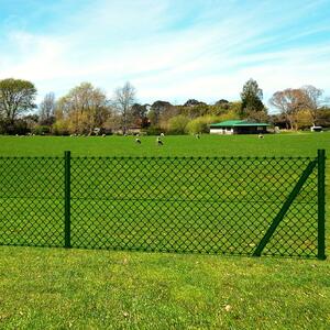 Chain Link Fence with Posts Spike Steel 0,8x15 m