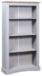 4-Tier Bookcase Mexican Pine Corona Range Grey 81x29x150 cm