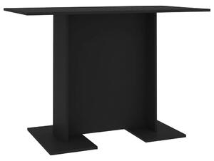 Dining Table Black 110x60x75 cm Engineered Wood