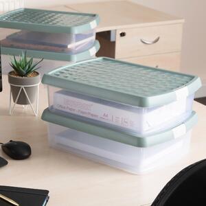 Wham Clip 8.01 Pack of 4 9l Storage Boxes With Lids Green