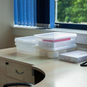 Wham Clip 8.01 Pack of 4 9l Storage Boxes With Lids Clear