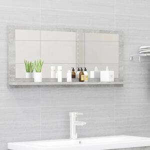 Bathroom Mirror Concrete Grey 90x10.5x37 cm Chipboard