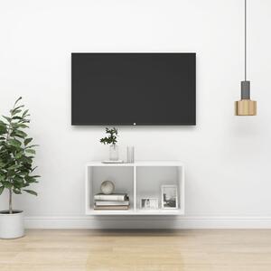 Wall-mounted TV Cabinet White 37x37x72 cm Chipboard