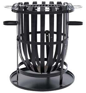 RedFire Fire Basket Dallas Black Steel