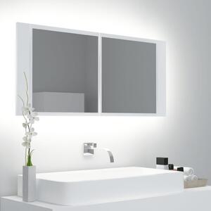 LED Bathroom Mirror Cabinet White 100x12x45 cm