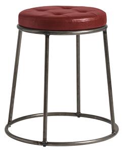 Ducat 45 - Clear Lacquered Metal Frame - Vintage Red Seat