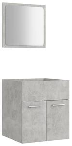 2 Piece Bathroom Furniture Set Concrete Grey Chipboard