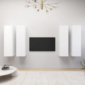 TV Cabinets 4 pcs White 30.5x30x110 cm Engineered Wood