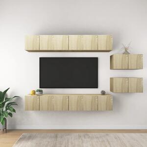 TV Cabinets 8 pcs Sonoma Oak Engineered Wood
