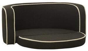 Foldable Dog Sofa Dark Grey 76x71x30 cm Linen Washable Cushion