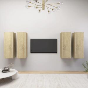TV Cabinets 4 pcs Sonoma Oak 30.5x30x90 cm Chipboard
