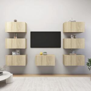 TV Cabinets 7 pcs Sonoma Oak 30.5x30x60 cm Chipboard