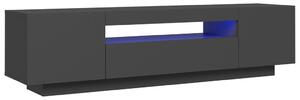 TV Cabinet with LED Lights Grey 160x35x40 cm