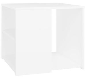 Side Table White 50x50x45 cm Engineered Wood
