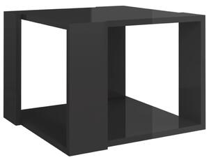 Coffee Table High Gloss Grey 40x40x30 cm Engineered Wood