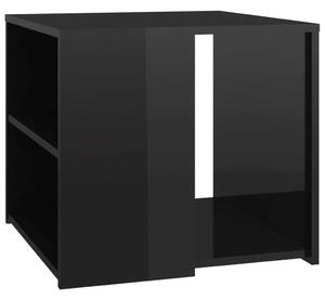 Side Table High Gloss Black 50x50x45 cm Engineered Wood