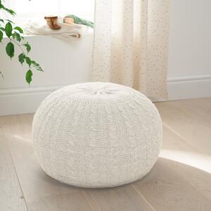 Knitted Pouffe Cream