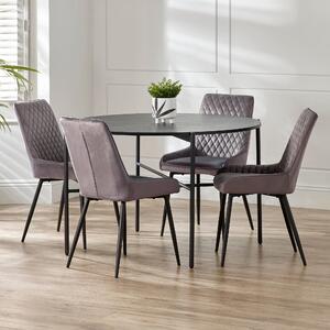 Camille 4 Seater Dining Table Black