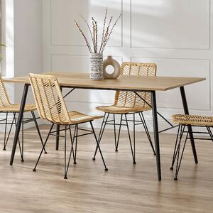 Lux 6 Seater Dining Table Oak