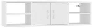 Wall Shelf White 102x30x29 cm Engineered Wood