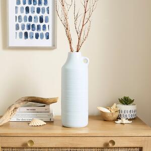 Ceramic Vase with Handle Blue