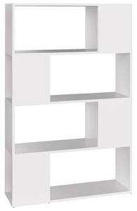 Book Cabinet Room Divider White 80x24x124.5 cm Engineered Wood