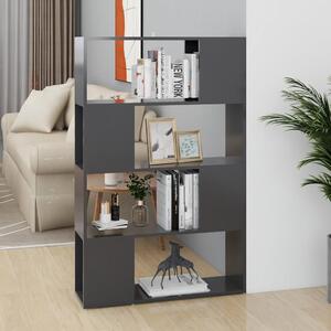 Book Cabinet Room Divider Grey 80x24x124.5 cm Chipboard